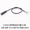 Kebaolong Cable de Audio de 2.5mm 3.5mm Cable Auxiliar Canal Mono Estéreo 3 Conductores 4 Conductores Cable de Audio de Extremo Único