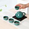 Juego de Té Esmaltado de Color Olla Xishi Juego Completo Pequeño Regalo Regalo Práctico Una Olla Dos Tazas Portátil Horno Ding Recuerdo Cerámica