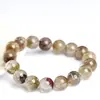 Pulsera de Cuarzo Rutilado Arcoíris Fantasma Natural de Cristal Hongchu, Cuarzo Rutilado Arcoíris Helado, Pulsera de Cuentas Redondas al por Mayor