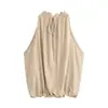 ZR Comercio Exterior Transfronterizo 2026 Nuevo Conjunto de Moda Europea y Americana para Mujer con Cuentas, Top de Tirantes Estilo Burbuja + Pantalones de Farol
