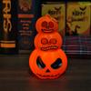 Lámpara de calabaza portátil de Halloween, lámpara de vela electrónica LED, accesorios de decoración para fiestas, lámpara de ambiente, adornos, suministro al por mayor