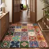 Alfombrillas Retro Americanas para Entrada de Casa Son Lavables, Fáciles de Cuidar, Resistentes al Desgaste y a las Manchas Alfombrillas de Cristal Terciopelo para Puerta de Entrada