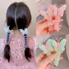 Cuerda de Teléfono de Mariposa de Alta Elasticidad para Niñas, Goma para el Cabello, Nueva Diadema, Lindos Accesorios para el Cabello de Niñas Pequeñas para Trenzar el Cabello Rizado