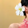 Didy No Tiene Miedo del Mismo Pasador Verde de Phalaenopsis Flor Lateral Flor Artificial Tocado Accesorios para el Cabello de Viaje a la Costa