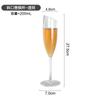 Copa de Champán Acrílica Taza Alta Hogareña de Plástico Negra Transparente Anticaída Copa de Cóctel para Bar Venta al por Mayor en Stock