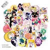 100 pegatinas de dibujos animados de hermosa chica guerrera Sailor Moon para taza térmica, cuaderno, decoración impermeable, venta al por mayor