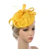 [Liquidación de Stock] Popular Tocados de Novia Europeos y Americanos de Amazon, Sombrero de Malla Retro, Accesorios para el Cabello de Imitación de Cáñamo, Regalo del Club de Jinetes