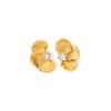Pendientes Europeos y Americanos Retro Pendientes de Piedra Verde Esmeralda Natural para Mujer Acero Inoxidable Chapado en Oro Pendientes de Pétalos de Flor Venta Directa de Fábrica