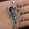 Collar Colgante de Ala de Ángel Nuevo Más Vendido de Temu Transfronterizo, Joyería de Colgante de Aleación Vintage Retro Personalizado al por Mayor