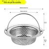 Filtro de pia de cozinha de aço inoxidável para atacado, filtro de esgoto de pia, rede para bacia de lavagem, rede para vazamento de lixo de bacia de vegetais