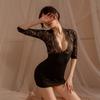 Lencería Floral Sexy, Traje Sexy de Encaje, Uniforme Cubre Caderas, Tentación, Pijama Pasión de Club Nocturno Transparente, Envío Directo