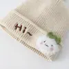 Gorro de Bebé Otoño Invierno Gorro de Lana Lindo Dibujo Animado Gorro de Punto Pullover Niños Niñas Bebés Chupete Cálido Engrosado Invierno