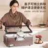 Calentador de buffet, calentador de alimentos eléctrico, estufa de buffet, calentador visible con tapa abatible, olla para calentar el desayuno de cafetería de hotel