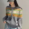 Cardigã de tricô com gola redonda, jacquard de floco de neve e pelo de guaxinim para mulheres, nova coleção outono/inverno 2026, suéter de manga longa retrô, peça de outer wear