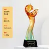 Novo Troféu de Cristal de Vidro com Animal, Troféu Comemorativo de Prêmio de Funcionário Destaque, Troféu de Aniversário de Alto Padrão e Atmosférico