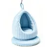 Ninho de papagaio, casa de passarinho, rede quente com estampa de tigre, adequada para uso no inverno, com forro adicional de lã e material espessado, casa de passarinho de inverno para pássaros pequenos