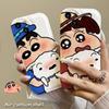 Crayon Shin-Chan Funda para Teléfono Móvil Iphone14 Apple 13 Dibujo Animado Anticaída Adecuado para Apple 15 Todo Incluido Xr Pareja Anticaída