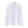 Camisa Branca Meninas Verão Manga Curta Manga Longa Tamanho Grande Estilo Preppy Básico Solta Top JK Camisa Gola Alta