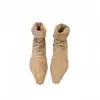 Zapatos para Mujer 2026 Otoño Nuevas Botas de Moda de Cuero Arrugado Botines Cortos Apilados de Moda con Tacón de Cuña y Punta Cuadrada Retro