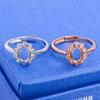 Anillo de soporte vacío de joyería Caibao 925 sin incrustaciones de piedras preciosas simple y generoso al por mayor una generación de cabello