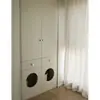 Villa para Gatos en Balcón de Casa, Armario para Gatos de Tamaño Personalizado, Casa para Gatos de Madera Maciza Personalizable con Forma Especial, Jaula para Gatos, Habitación para Gatos, Armario para Mascotas