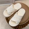 Chinelos para Mulheres, Uso Externo de Verão, Sandálias Xadrez Simples, Chinelos de Encaixar Planos Antiderrapantes Resistentes ao Desgaste para Casa/Interior, Dropshipping