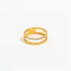 Anillo de Acero Inoxidable con Incrustaciones de Diamantes de Doble Capa para Mujer, Superventas Transfronterizo, No se Desvanece, Lujo Ligero, Diseño de Nicho, Joyería de Alta Gama, Accesorios para Manos