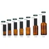 Botellas Vacías Recargables de Aceite Esencial Marrones, Botellas Gotero de Serum de Alta Gama de 5ml 10ml, Botellas de Vidrio a Prueba de Luz para Muestras Cosméticas