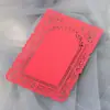 Corte Láser Agujeros Pequeños Huecos No Amarillea Encaje Láser Adorno de Encaje Tarjeta Decoración de Diario Papel Impreso a Color Talla de Flores en Papel Postal