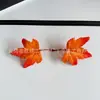 Acessórios de Videira de Folhas de Bordo para Halloween, Folhas de Bordo Artificiais de Galho Duplo, Decorações para Festa da Colheita, Folhas Caídas de Outono
