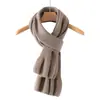 Suave calentador de cuello de cachemira 100% con rayas verticales cálidas y volantes, bufanda de punto versátil, novedad otoño e invierno 2026