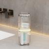 Suporte de Armazenamento para Escova de Dentes e Copo de Enxágue Bucal Portátil de Viagem Suporte de Armazenamento para Escova de Dentes Conjunto de Copos de Enxágue Bucal de Plástico de Uso Duplo