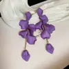 Brincos de Franja com Flor de Pérola Rosa Prata Studs Pequenos Frescos Mori Moda Acessórios de Orelha de Alto Padrão Atacado