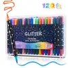 Caneta Marcadora Glitter Popular da Amazon com Duas Pontas e Duas Cores Caneta Glitter Fluorescente Caneta Marcadora Glitter Caneta para Pintura Caneta Aquarela