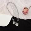 Joyería popular transfronteriza japonesa y coreana ins hip hop collar corto con colgante de amor moda femenina foto callejera cadena clavicular