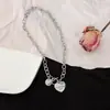 Nuevo Collar Antidescoloramiento para Niñas, Cadena para Clavícula con Forma de Corazón, Gargantilla Versátil Dulce y Fresca de Lujo Ligero de Nicho, Accesorio de Moda