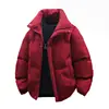Jaqueta Curta de Algodão Estilo Retrô Americano para Homens, Casaco de Inverno com Gola Alta, Marca Trendy com Sensação de Luxo, Jaqueta Puffer Aconchegante Cleanfit