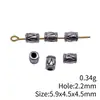 5.9X4.5X4.5Mm 0.34g Plata Antigua Textura Triangular Cuentas Espaciadoras Cuentas con Agujero Pequeño