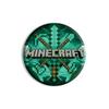 Insígnia Redonda de Lata de Desenho Animado Periférico de Anime Minecraft