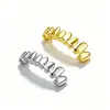Amazon Transfronterizo Ocho Dientes Irregulares Chapados en Oro Hip-Hop Brackets Dentales Europeos y Americanos Modernos Rap Halloween Accesorios Dentales