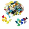 250g Mosaico de Vidrio Mica con Bordes Fragmentos Irregulares Recortes para Pintura de Mosaico Transparente Estilo Tiffany