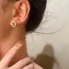 Pendientes de Botón de Diamante de Lujo Ligero de Moda para Mujer Exquisitos Pequeños Elegantes Pendientes de Alto Nivel Estilo Retro Hong Kong Pendientes Hepburn