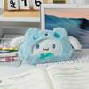 Estuche de lápices de peluche con forma de perro Yugui, niña, corazón, estudiante japonesa, Melody Coolomi, bolsa de almacenamiento de papelería