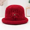 Sombreros para mujeres de mediana edad y ancianas, sombrero cálido de invierno para mamá, grueso con terciopelo, sombrero tipo cubo para personas mayores, abuela, sombrero de lana tejido para señora mayor