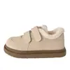 Zapatos de Algodón con Forro de Polar y Velcro para Mujer Otoño e Invierno 2025 Nuevos Zapatos de Suela Gruesa Zapatos de Algodón Blancos Pequeños con Piel Engrosada Birkenstock