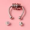 Piercing de Nariz Magnético de Acero Inoxidable Transfronterizo Bola Redonda Bola Cónica Anillo de Nariz Sin Agujero Cadena Uña Magnética para la Nariz Aretes