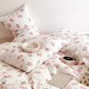 Juego de Ropa de Cama de Doble Capa de Gasa Clase A Funda de Almohada Individual Juego de Dos Toallas de Almohada Estampado Fresco Fundas de Almohada para Adultos Dormitorio