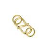 Plata de ley S925 hebilla S hebilla W hebilla M más anillo accesorios para joyería DIY hebilla de conexión para pulsera hebilla geométrica plateada chapada en oro