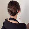 Horquilla con borla de rama de flor de ciruelo de estilo chino, estilo antiguo Hanfu, horquilla para el cabello, accesorios para el cabello de metal modernos y sencillos para mujeres.