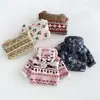 Chaqueta retro de lana de cordero para niña 2026 nuevo invierno bebé forro polar floral engrosado top zdw6505